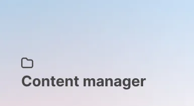 Content manager